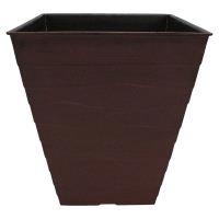 Pot patio carré haut texturé 16''